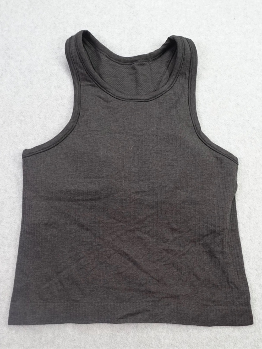 lululemon athletica Charcoal Gray Ribbed Tank Top